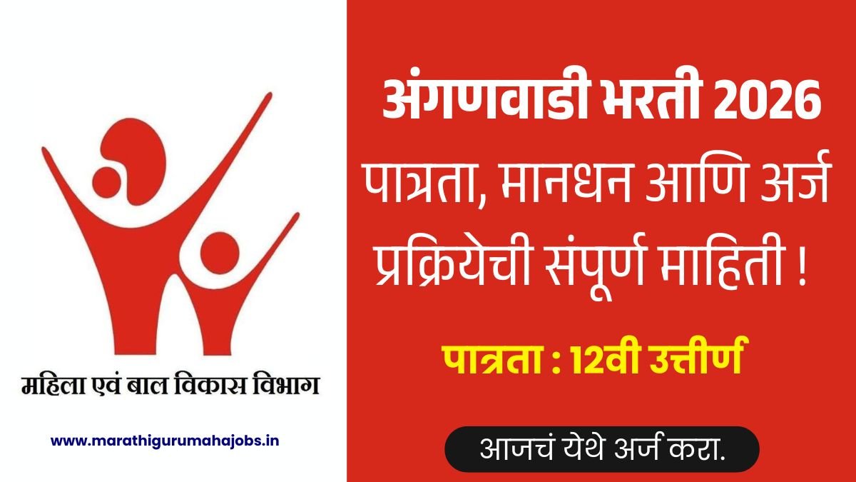 Anganwadi Nashik Bharti 2026