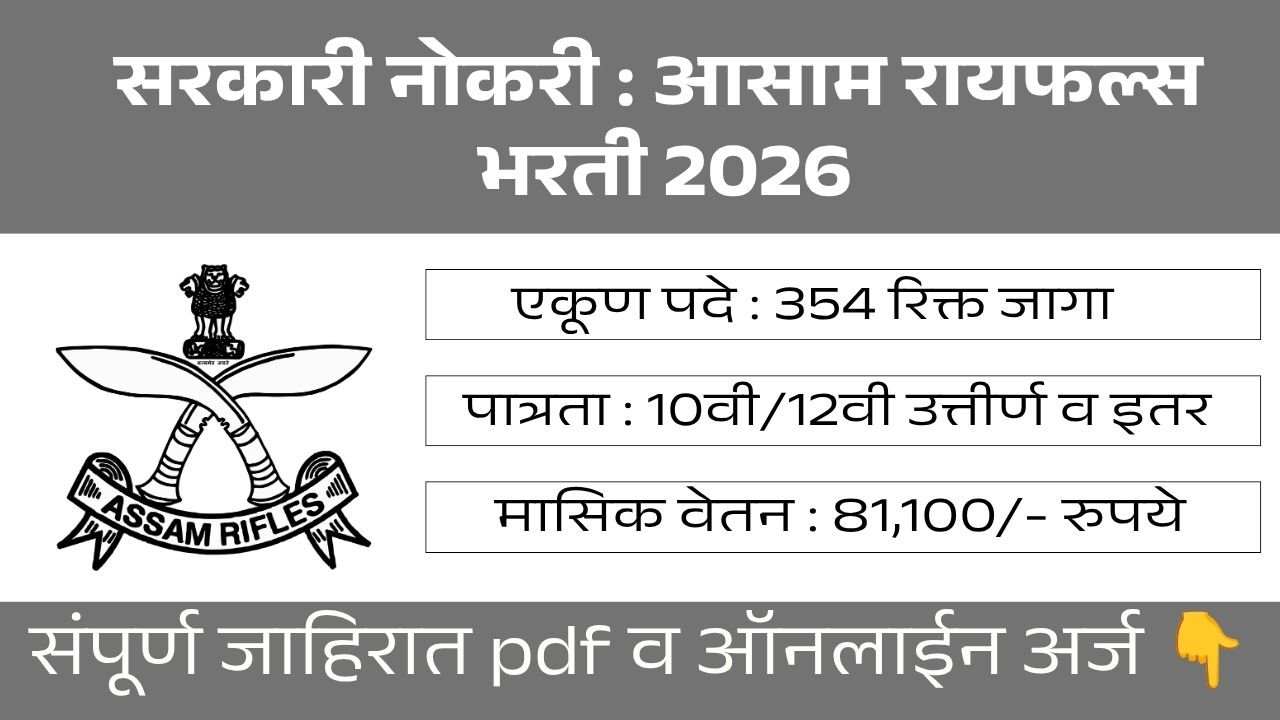 Assam Rifles Bharti 2026