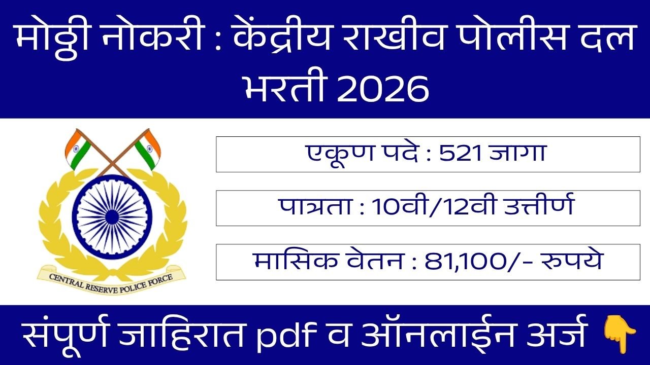 CRPF Sports Quota Bharti 2026