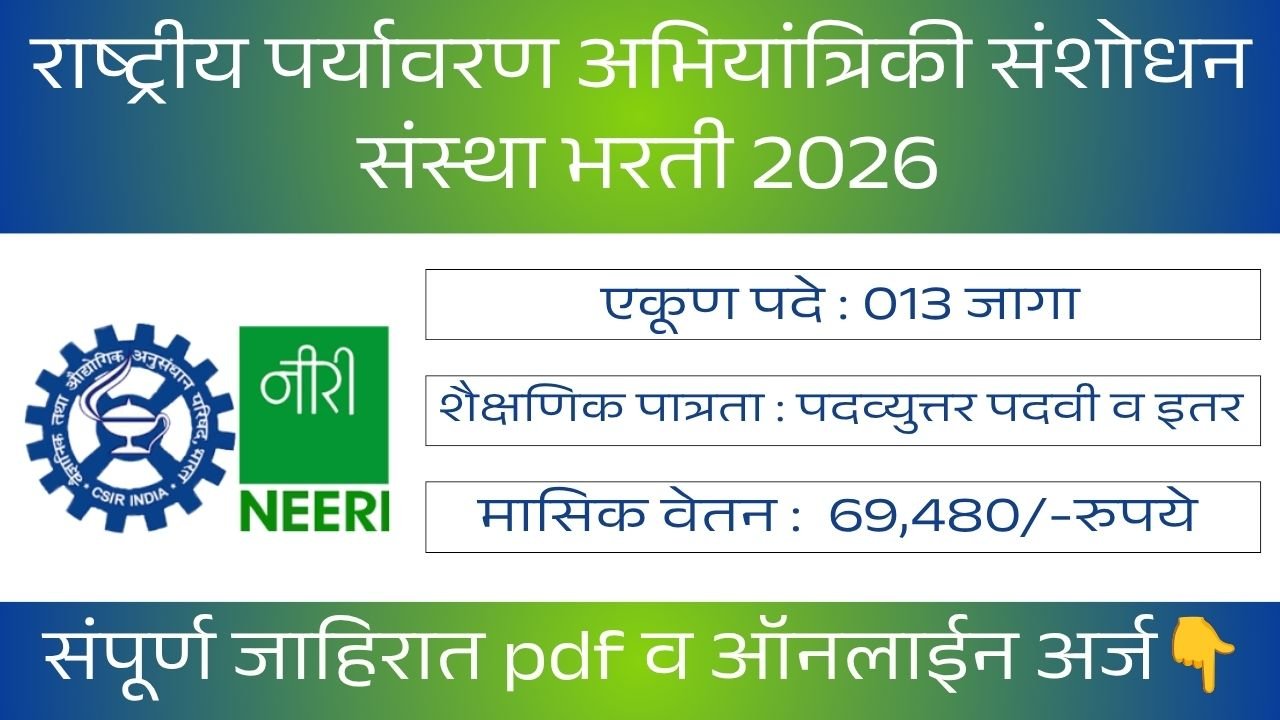 CSIR NEERI Recruitment 2026