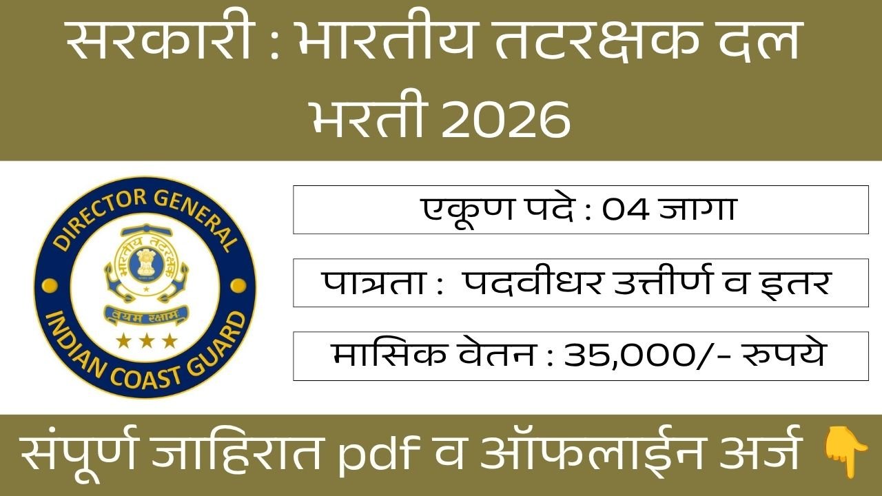 Indian Coast Guard Bharti 2026