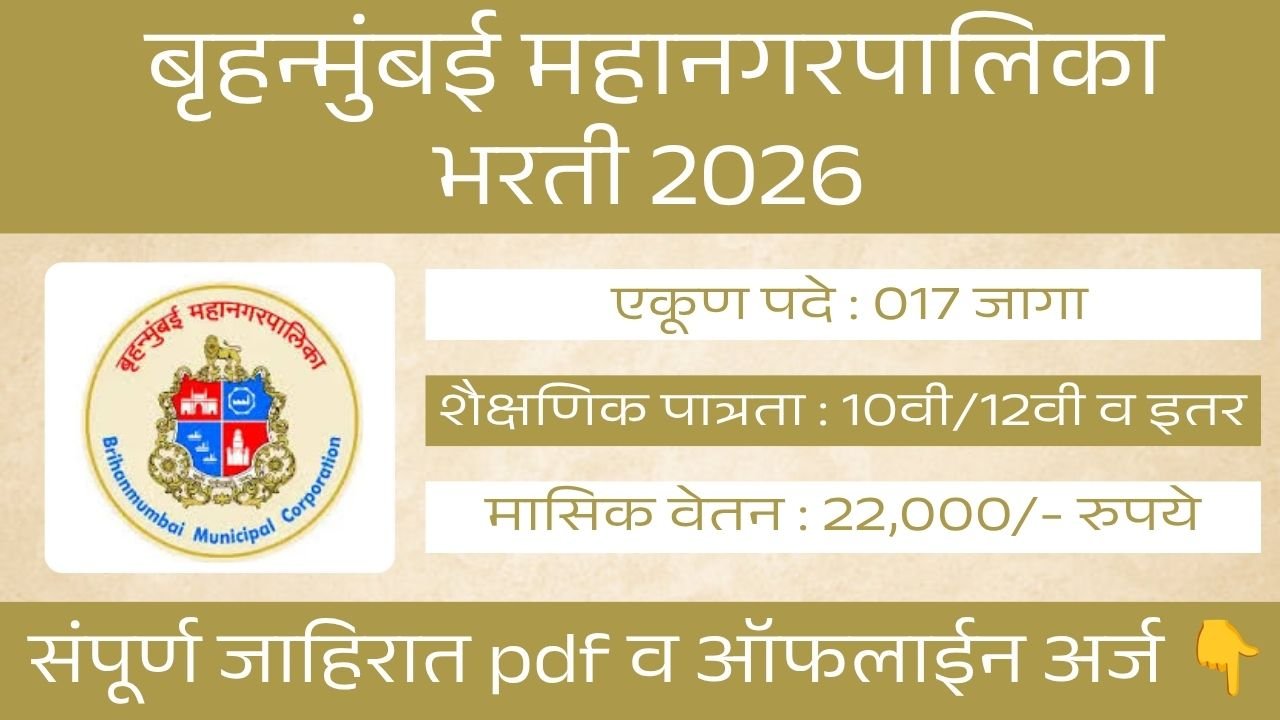 Mumbai Mahanagarpalika Bharti 2026